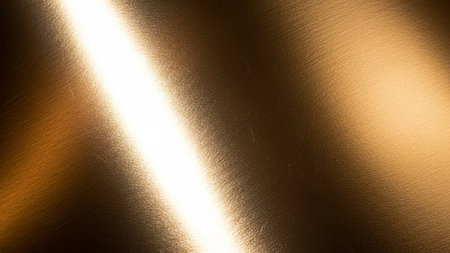 Gold metal background or texture and gradients shadow. Abstract gold background.の写真素材