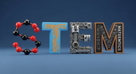 3D rendering of the letter T and M composed of metal parts.の写真素材