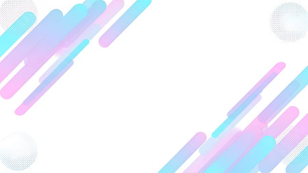 The a white background with multiple abstract brush strokes in pastel shades of pink, blue, and...