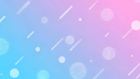 a vibrant abstract background with a gradient transitioning from blue to pink. The various dotted...