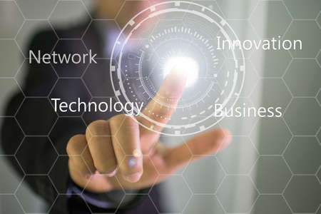 New technology and network,Innovation conceptの写真素材