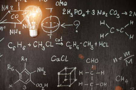 Physical and mathematical sciences for the engineer drawing on the chalkboard,idea
