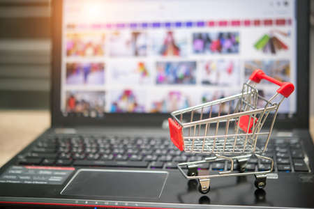 Online shopping on internet conceptの写真素材