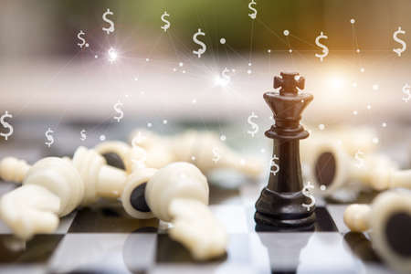 Chess business, leader &  success conceptの写真素材