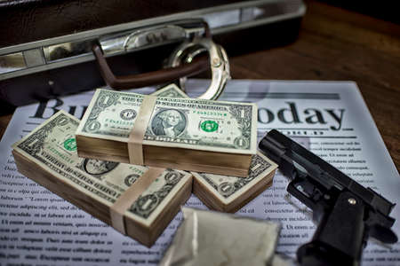 Money for corruption,High Dynamic Range toneの写真素材