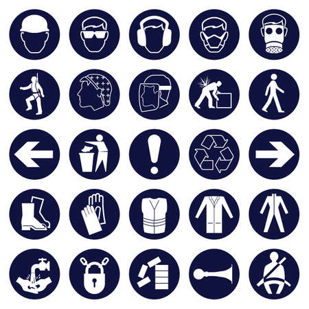 Mandatory Signage icon Collectionのイラスト素材
