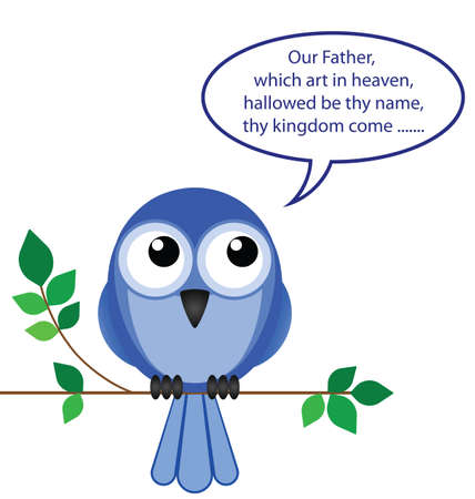Comical take on a bird of prayのイラスト素材