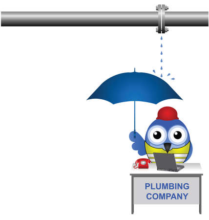 For some unknown reason business was slow at the plumbing company のイラスト素材