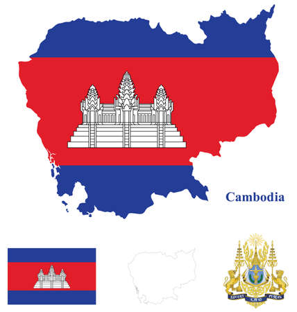 Cambodia Flagのイラスト素材