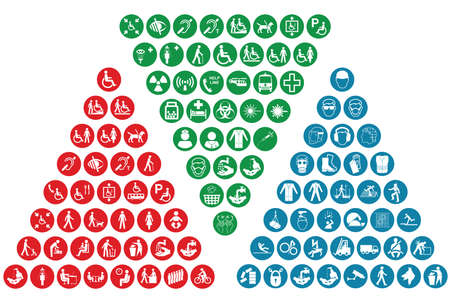 Mandatory construction health and safety healthcare and people related icon collectionのイラスト素材