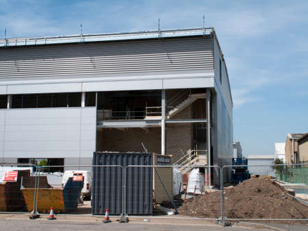 construction site, new commercial  warehouse and office development
