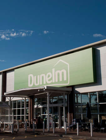 Entrance to Dunelm Group store, British home furnishings retailer, founded in 1979