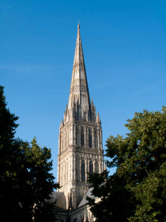 Salisbury Anglican medieval gothic Cathedral, formally known as the Cathedral Church of the Blessed Virgin Mary, built 1220 to 1258のeditorial素材
