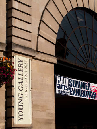 Young Gallery with advertising banner for their summer exhibition, established 1913のeditorial素材