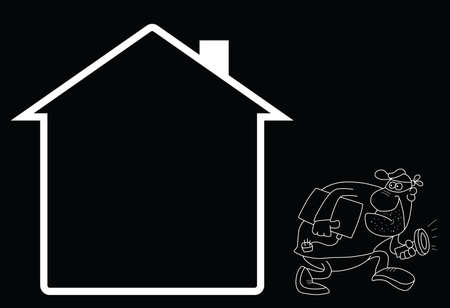 Representation of home security.のイラスト素材