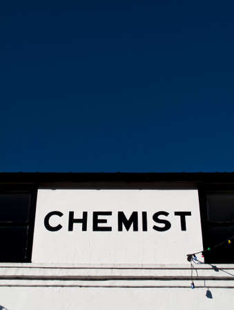 Chemist sign above pharmacy storeのeditorial素材