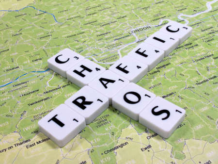 representation of traffic chaos in London resulting in delays and congestionのeditorial素材