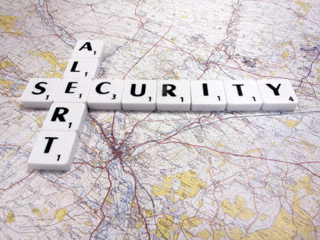 representation of security alert following the Novichok nerve agent attack on Sergei Skripal and his daughter Yulia with map backgroundのeditorial素材