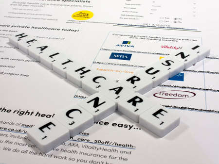 representation of costly private health care insuranceのeditorial素材