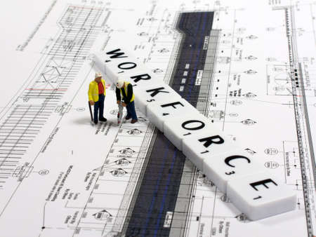 representation of construction workers wearing personal protection equipmentのeditorial素材