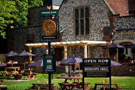 Bishops Mill public house, formally The Mill, reopens over one year after the Novichok nerve agent poisonings by Russiaのeditorial素材