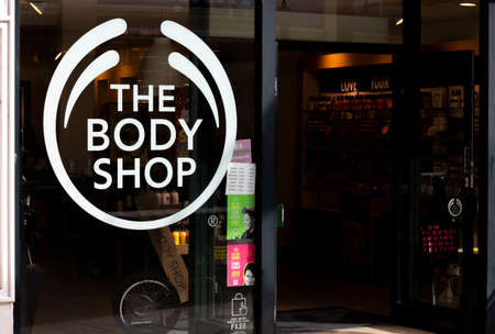 The Body Shop store, British cosmetics, skin care and perfume company, founded in 1976 by Dame Anita Roddickのeditorial素材