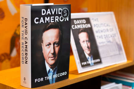 UK Prime Minister David Cameron memoir, for the record, who held the Brexit referendum in 216