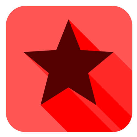Star Flat icon in vector red color.のイラスト素材