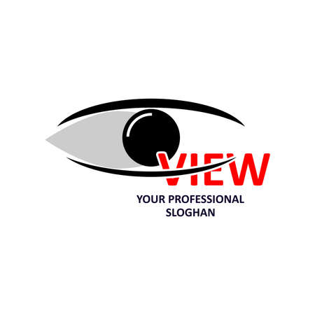 Simple logo. An abstract eye. Template Vector illustration Created with Inkscapeのイラスト素材