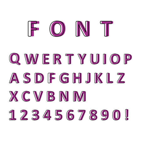 Type. Violet. Vector illustrationのイラスト素材