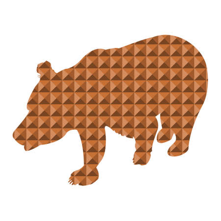 Bear silhouette. Abstraction of brown color Vector illustration.のイラスト素材
