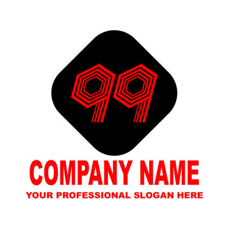 Number ninety nine. Simple logo in the vector. Templateのイラスト素材