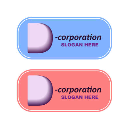 Letter D slogan setのイラスト素材