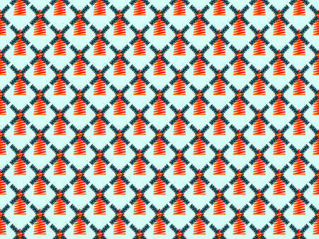 Seamless pattern. Abstraction mill on a blue background. Vector illustration