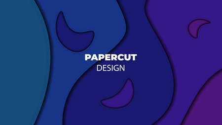 Abstract colorful background. Papercut design. Stock Illustrationのイラスト素材