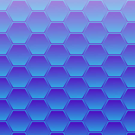 Seamless pattern of blue hexagons. Geometric template for bannerのイラスト素材