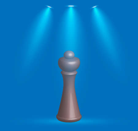 Chess piece Queen. 3D design. Stock Illustrationのイラスト素材