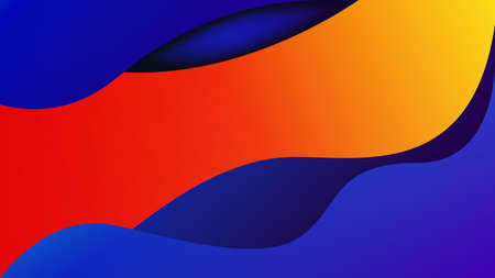 Modern colorful background with gradient elements. Digital template for design projects. Horizontal format in vector. Stock Illustrationのイラスト素材