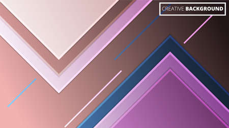 Modern colorful background. Material design with geometric elements. Horizontal format in vector....