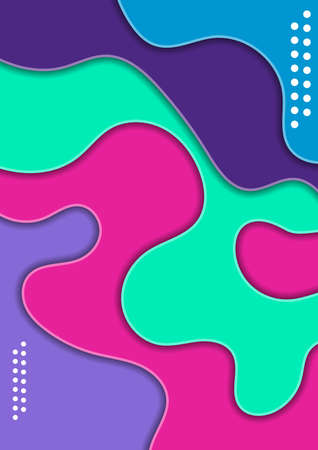 Colorful abstract background. Paper cut design. Template for digital or print projects. Presentation, flyer, cover. Stock Vector Illustrationのイラスト素材