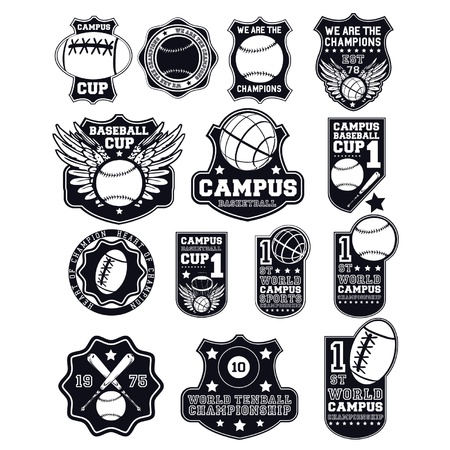 collage badgesのイラスト素材