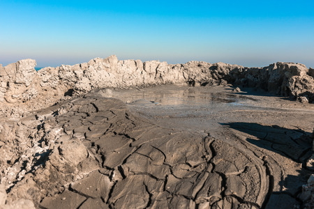 Mud volcano craterの写真素材
