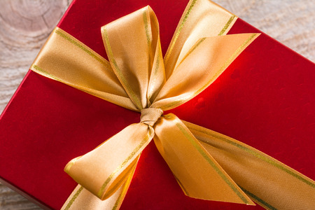 Red Gift Box with Yellow Ribbon