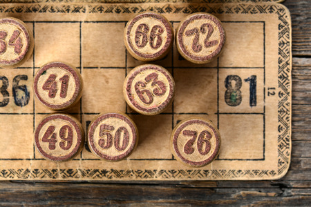 Vintage lotto board gameの写真素材