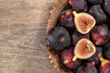 Figs in a wicker bowl
