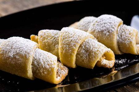 Biscuits with walnuts, oriental sweets mutakiの写真素材