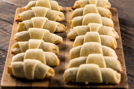Biscuits with walnuts, oriental sweets mutakiの写真素材