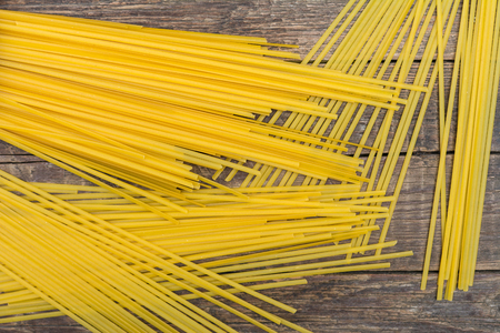 Pasta on wooden backgroundの写真素材