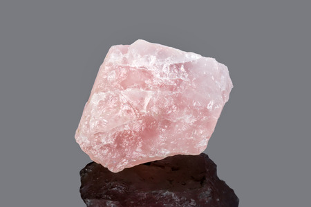 Natural minerals, pink quartzの写真素材