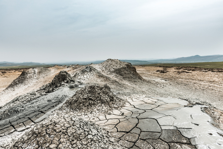 Amazing mud volcanoの写真素材